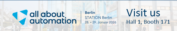 Banner mit der Aufschrist all about automation Berlin vom 28.01. bis 29.01.2026